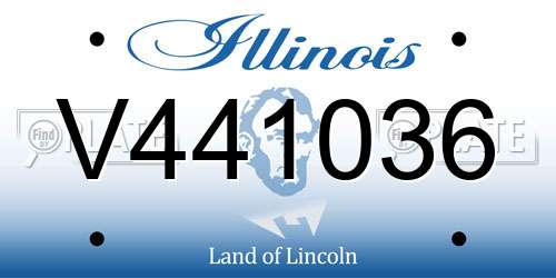 V441036 Illinois License Plate
