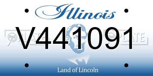 V441091 Illinois License Plate