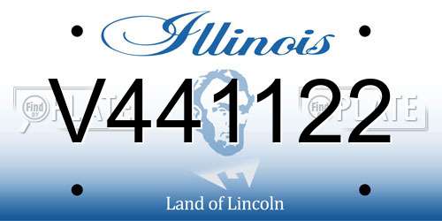 V441122 Illinois License Plate