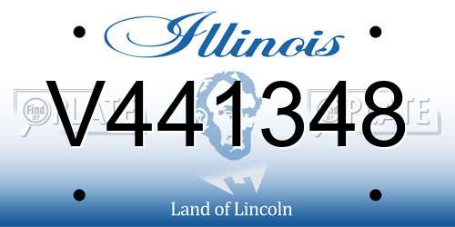 V441348 Illinois License Plate
