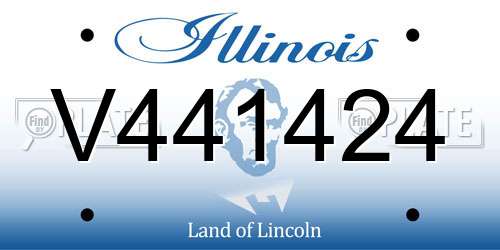 V441424 Illinois License Plate