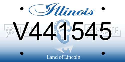 V441545 Illinois License Plate