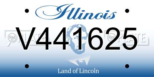 V441625 Illinois License Plate