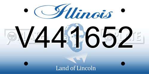 V441652 Illinois License Plate