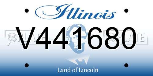 V441680 Illinois License Plate