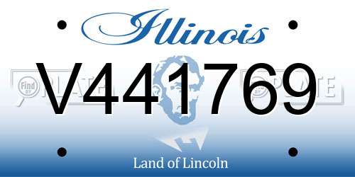V441769 Illinois License Plate