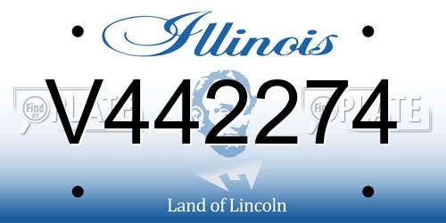 V442274 Illinois License Plate