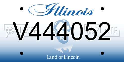 V444052 Illinois License Plate