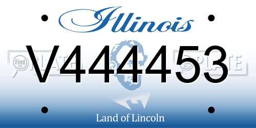 V444453 Illinois License Plate
