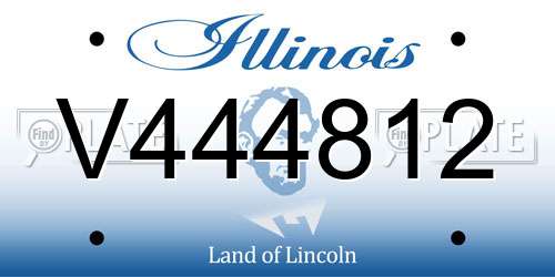 V444812 Illinois License Plate