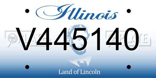 V445140 Illinois License Plate