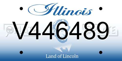 V446489 Illinois License Plate