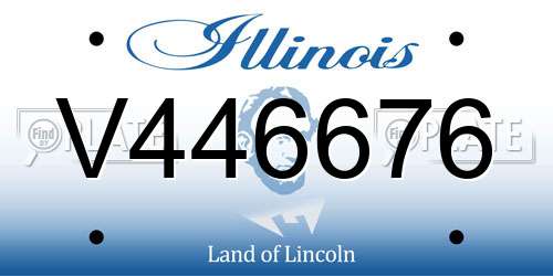 V446676 Illinois License Plate