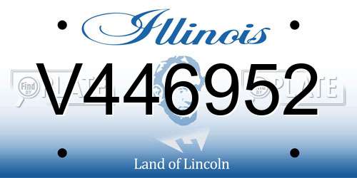 V446952 Illinois License Plate