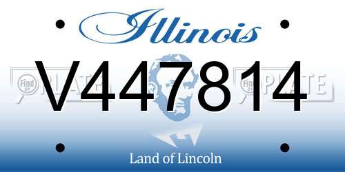 V447814 Illinois License Plate