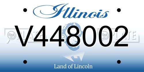 V448002 Illinois License Plate