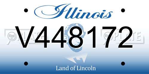 V448172 Illinois License Plate