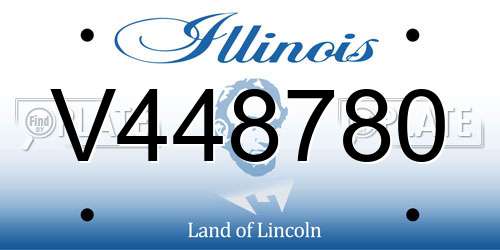 V448780 Illinois License Plate