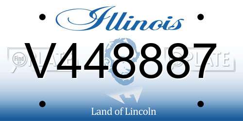 V448887 Illinois License Plate