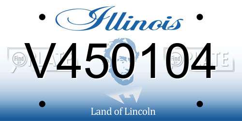 V450104 Illinois License Plate