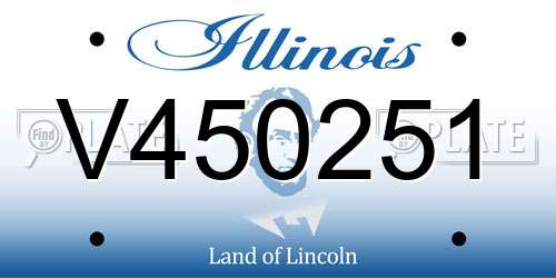 V450251 Illinois License Plate