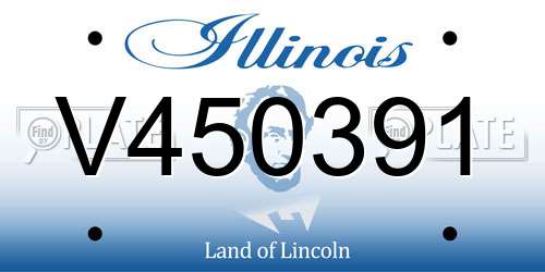 V450391 Illinois License Plate