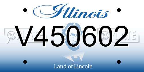 V450602 Illinois License Plate