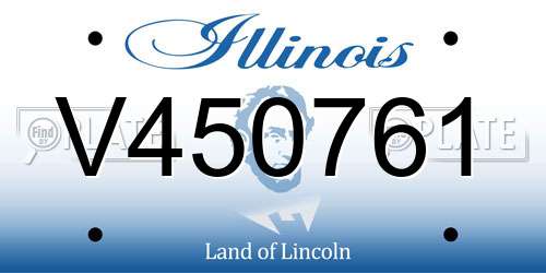 V450761 Illinois License Plate