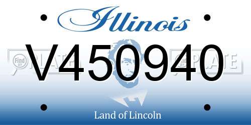 V450940 Illinois License Plate
