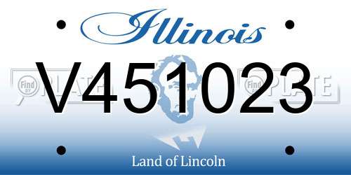V451023 Illinois License Plate