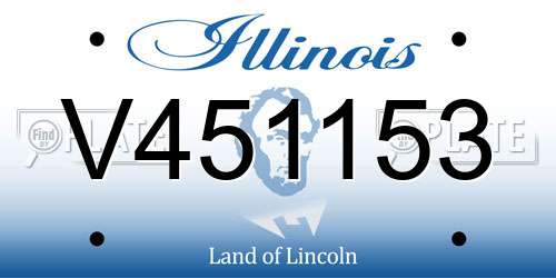 V451153 Illinois License Plate