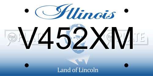 V452XM Illinois License Plate
