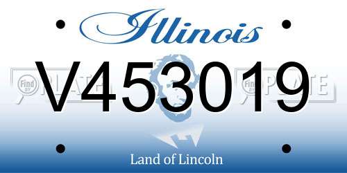 V453019 Illinois License Plate