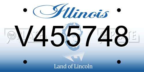 V455748 Illinois License Plate