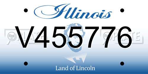 V455776 Illinois License Plate