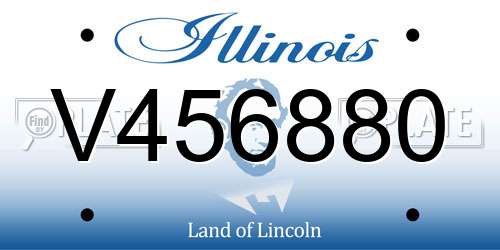 V456880 Illinois License Plate