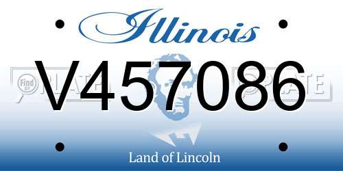 V457086 Illinois License Plate