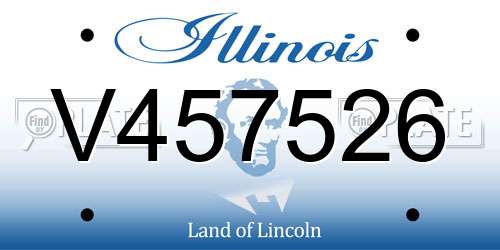 V457526 Illinois License Plate