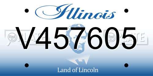 V457605 Illinois License Plate