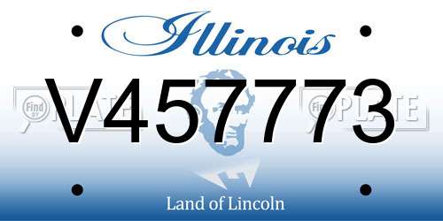 V457773 Illinois License Plate