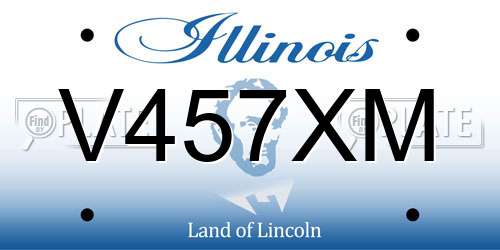 V457XM Illinois License Plate