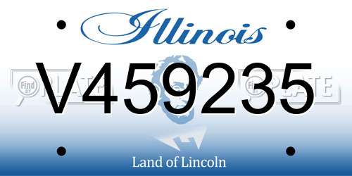 V459235 Illinois License Plate