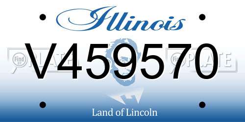 V459570 Illinois License Plate