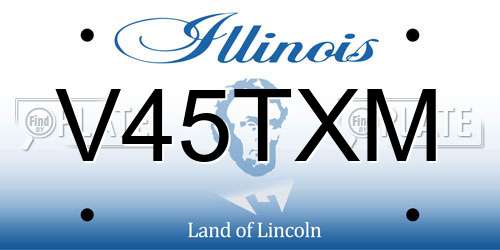 V45TXM Illinois License Plate