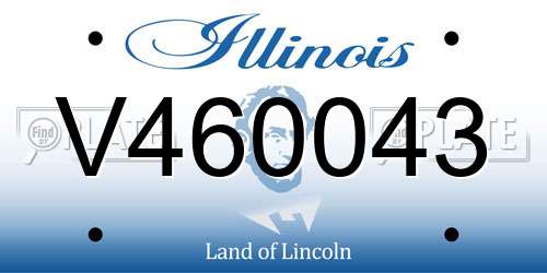 V460043 Illinois License Plate