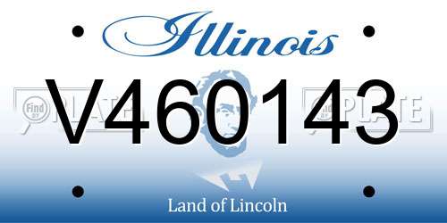 V460143 Illinois License Plate