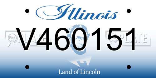 V460151 Illinois License Plate
