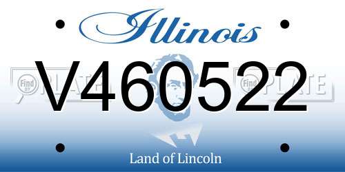 V460522 Illinois License Plate