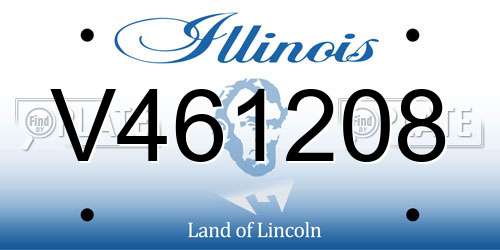 V461208 Illinois License Plate