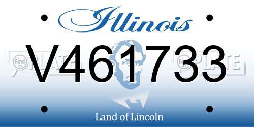 V461733 Illinois License Plate